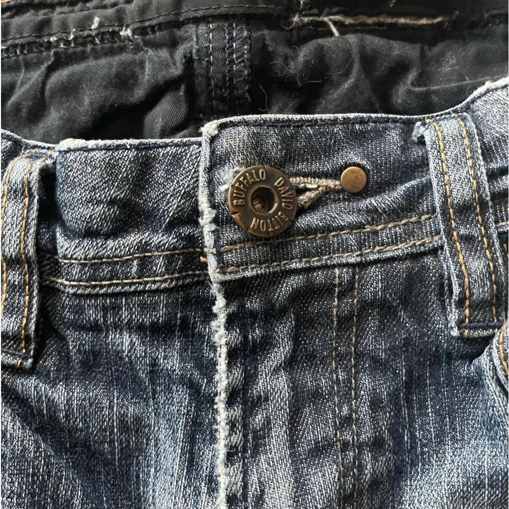 Buffalo David Bitton Men’s Denim Distressed 5 Pocket Bootcut Relaxed Fit Jeans